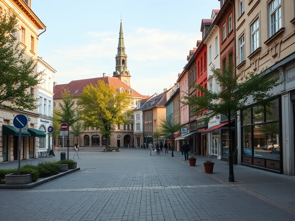 Mapa z zaznaczonymi punktami infrastruktury w Płocku, pokazująca rozmieszczenie usług w mieście.