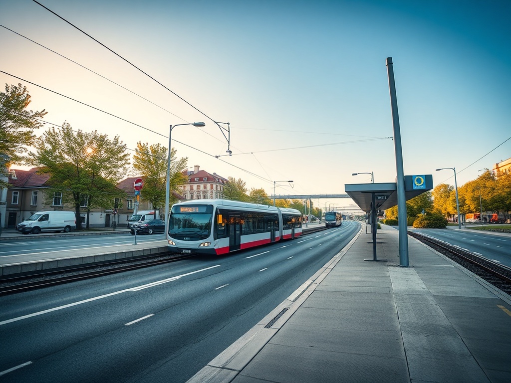 Droga w Płocku w trakcie remontu, symbolizująca roboty drogowe w mieście